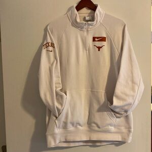 Men’s NIKE Texas Longhorns 1/4 Zip-Cream/Off White-Sz. L